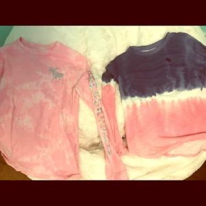 Lot of 2 Abercrombie girls tie dye long sleeved